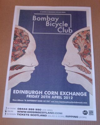 Bombay Bicycle Club - Live Band Music Show Promotional Tour Concert Gig Poster