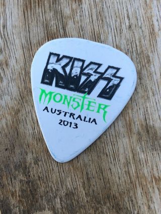 Kiss Monster Tour Guitar Pick Paul Stanley Signed Neon Australia 2013 Space Band
