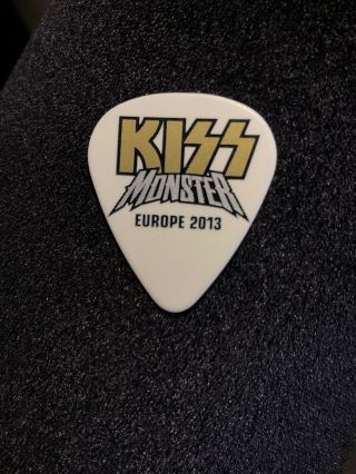 KISS Monster Tour Guitar Pick Paul Stanley Signed North America 2013 Space Gold 3