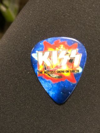 Kiss Hottest On Earth Tour Guitar Pick Eric Singer Signed Wantagh Ny 8/14/10 Wow