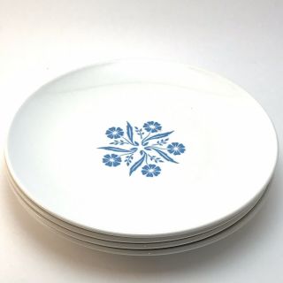 Vintage Set Of 4 Centura By Corning Blue Cornflower Bread & Butter Plates