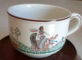 Vintage 1981 Villeroy And Boch American Sampler 6 Oz Cup,  Luxembourg