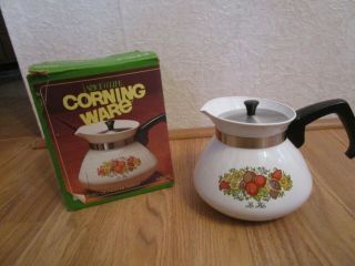 Vintage Corning Ware Spice Of Life 6 Cup Tea Pot P - 104