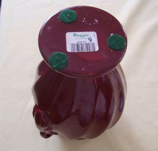 Haeger Vase Urn Shape w Handles Maroon / Red 8.  5 