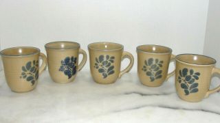 5 Pfaltzgraff Stoneware Folk Art Coffee Tea Mug Cup 289