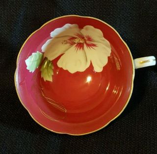 Vintage Trimont China tea cup White Hibiscus flower made in occupied Japan 2