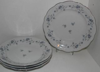 Johann Haviland Bavaria Germany China Blue Garland Set Of 8 Dinner Plates