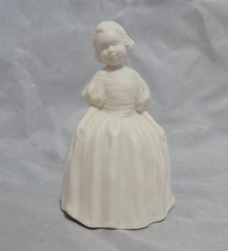 Goebel W Germany White Bisque Standing Girl Bell