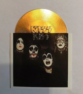 Kiss 2001 Neca Alive Gold Record Card,  A1 Kiss Self - Titled Debut
