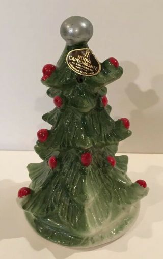 Vintage Nuova Capodimonte Porcelain Christmas Tree Bell Made In Italy