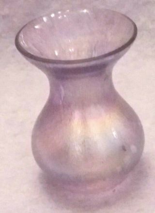 Heron Glass Lilac Bud Vase - Hand Blown - With Gift Box - Made In England