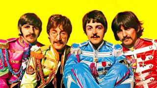 Rare 5.  25 " The Beatles Sgt.  Pepper Vinyl Sticker.  Decal For Car,  Guitar,  Bong.