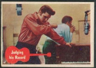 1956 Topps Elvis Presley " Judging His Record " Card 15