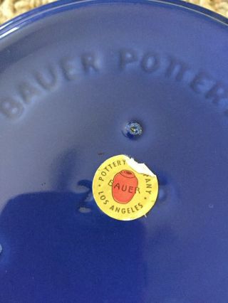 Bauer Pottery Bowl Ring Ware Fiesta Blue 2000 3