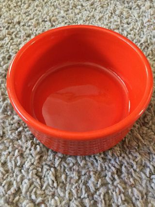 Bauer Pottery Bowl Ring Ware Fiesta Red Orange 2000 Euc Cereal