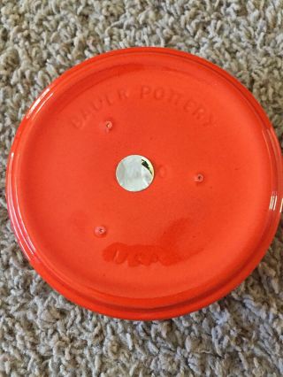Bauer Pottery Bowl Ring Ware Fiesta Red Orange 2000 EUC Cereal 2