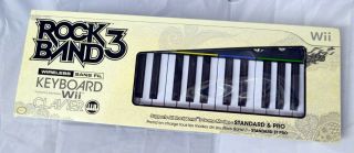 Rock Band 3 Keyboard Wii Nintendo Boxed Dongle,  Instructions & Strap