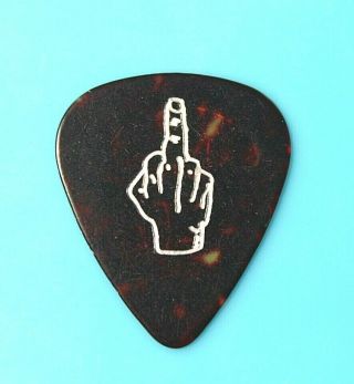 Ted Nugent // 2000 Tour Guitar Pick // Middle Finger Tortiose Shell