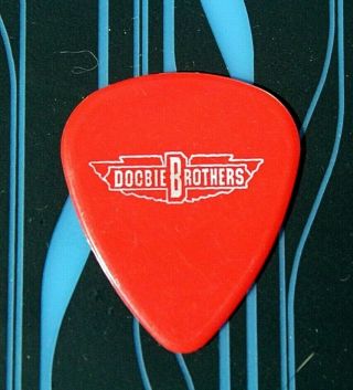 The Doobie Brothers // John Mcfee Concert Tour Guitar Pick // Red/white