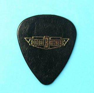 The Doobie Brothers // Tom Johnston 2008 Tour Guitar Pick // Black/gold