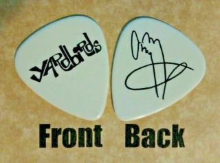 Yardbirds - The Yardbirds Band Logo Jimmy Page Signature Guitar Pick - (w)