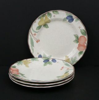 Mikasa Country Classics Fruit Panorama Set Of 4 Salad Lunch Plates 8 1/2 "