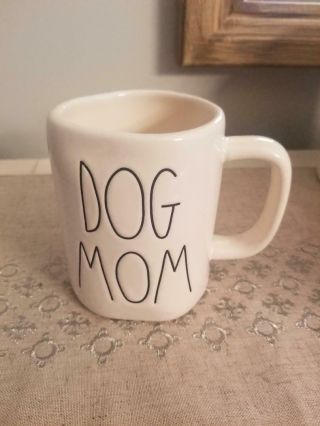 Rae Dunn " Dog Mom " Mug 2019 Large Letter Dog Puppy Doggy