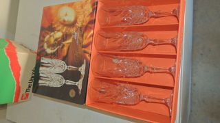 Cut Glass Champagne Flutes Glasses Masquerade By Cristal D 