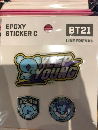 Bts Bangtan Boys Kpop Goods Bt21 Official Epoxy Sticker C Line Friends Koya