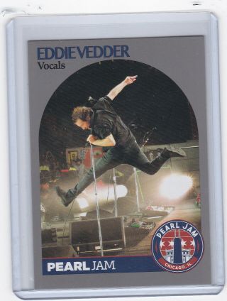 Eddie Vedder Jumping Card 2018 Pearl Jam Chicago Wrigley Field