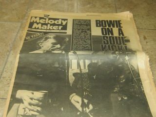 Melody Maker Music Newspaper October 12,  1974.  David Bowie,  Alice Cooper