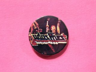 Judas Priest Vintage Button Badge Pin Uk Import Not Shirt Patch Lp Cd Poster