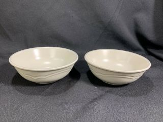 Set Of 2 Vintage Pfaltzgraff Heirloom Cereal Soup Bowls Grey Glaze Usa Made