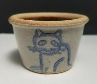 1991 Beaumont Brothers Pottery Bbp Miniature Kitty Cat Crock