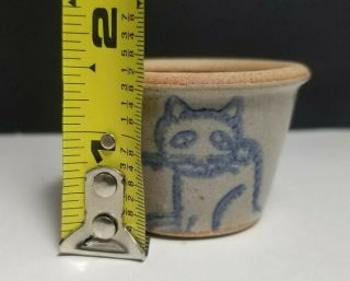 1991 BEAUMONT BROTHERS POTTERY BBP MINIATURE KITTY CAT CROCK 2