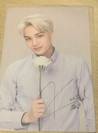 [rare] Limited Edition Exo Kai Signed Nature Republic Official Postcard Superm