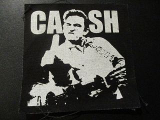 Johnny Cash Middle Finger Classic F Ck You Canvas Patch 4 " Sew On