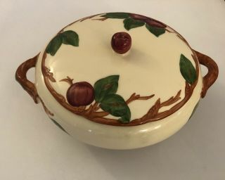Vintage Rare Franciscan Red Apple Casserole With Lid Earthenware Interpace Usa