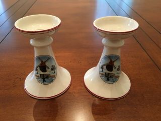 Villeroy & Boch Naif Christmas By Gerard Laplau - 2 Candlesticks - Luxembourg