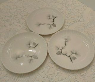 Set Of 3 Bread And Butter Plates Wood Mist By Harker