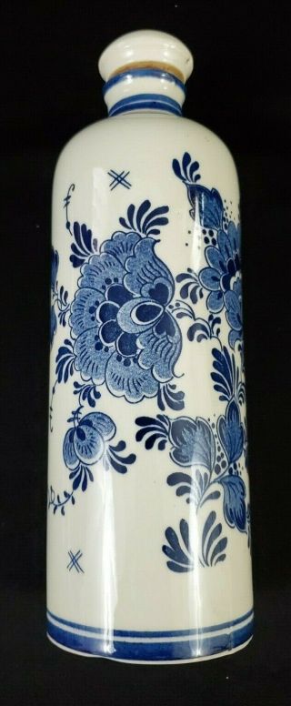 Vintage Bols Delft Blue Decanter / Bottle Made In Holland,  Handwerk 27df - 69/03g