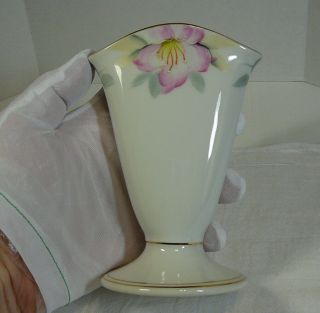 Noritake Azalea Fan Bud Vase Vintage Porcelain 4