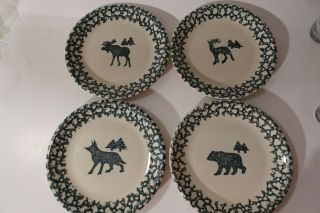 Set Of 4 Tienshan Folk Craft North Country Dinner Plates