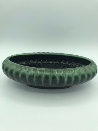 Green Drip Iridescent Glazed Ceramic JENKINS USA Calif J - 10 Oval Planter Bowl 4