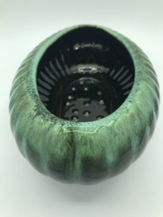 Green Drip Iridescent Glazed Ceramic JENKINS USA Calif J - 10 Oval Planter Bowl 5