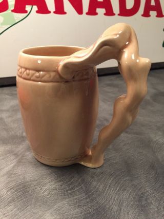 Vintage Dorothy Kindell Cup Mug Nude Lady Handle Striptease Dancer Art Pottery