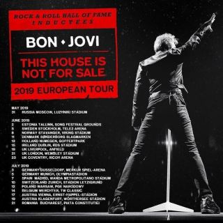 Bon Jovi Tour 2019 Poster Fridge Magnet