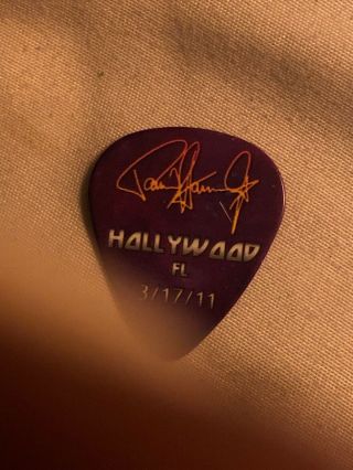 KISS Hottest Show Earth Tour Guitar Pick Paul Stanley Signed Hollywood 3/17/11 2