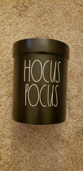 Htf Rae Dunn – Hocus Pocus Utensil Jar Canister - Black Matte Ll Halloween