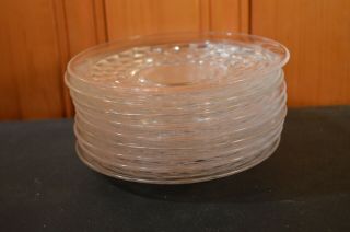 9 Vintage Clear Fostoria American Saucers For Coffee/tea/punch Cups,  Etc